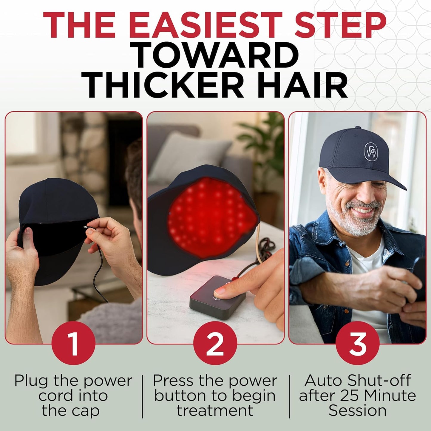 Red Light Therapy Hair Growth Cap – FDA Cleared Laser Treatment for Hair Regrowth and Reduced Shedding – LED & Laser Red Light Therapy Clinically Proven in Double-Blind Studies - Blue