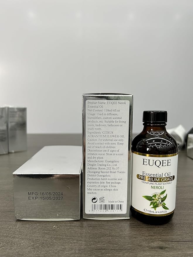 Neroli Essential Oil 118mL / 4oz Pure Neroli Oil Premium Essential Oil for Diffuser, Aromatherapy, DIY Soap