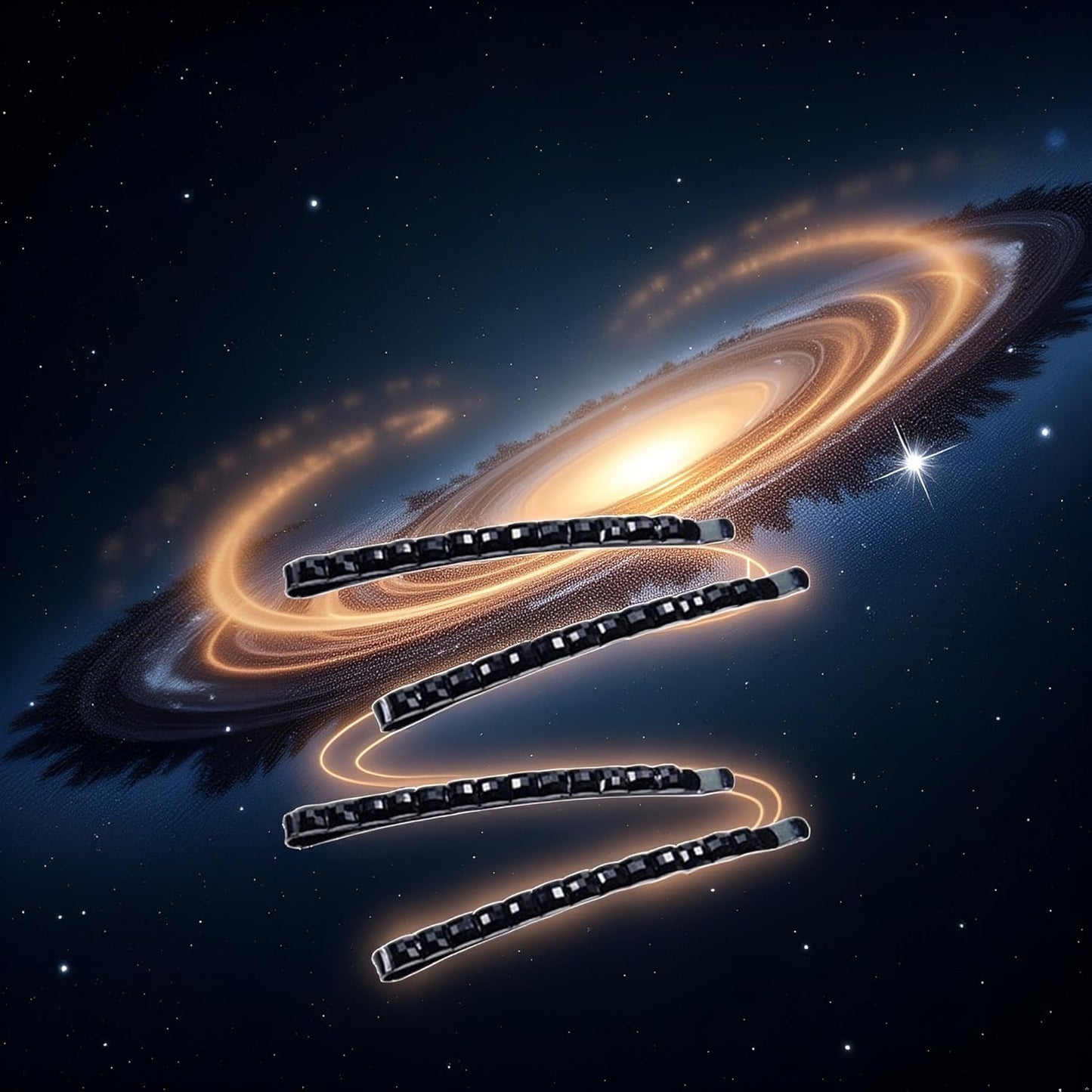 4Pcs Black Rhinestone Barrettes,Crystal Diamond Bobby Pin,Shiny Hair Pin,Sparkly Hair Decoration for Women Clip Bangs Metal Hair Clip Hair Pins Hair Styling Pins，Hair Accessories