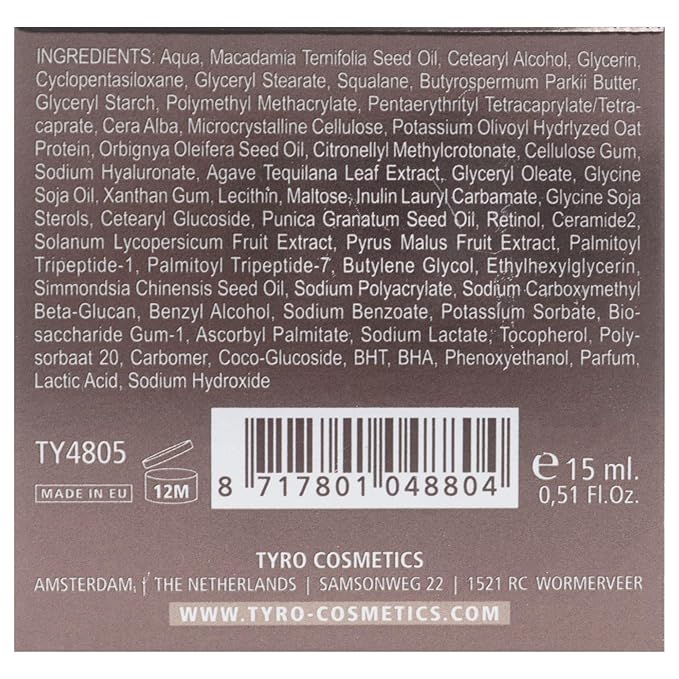 Tyro 4D Anti-Age Eye Cream - Combats Multiple Signs Of Eye Aging And Fatigue - Unique Nourishing And Hydrating Eye Cream - For Puffiness And Dark Circles - For Dryness And Uneven Skin Tone - 0.51 Oz