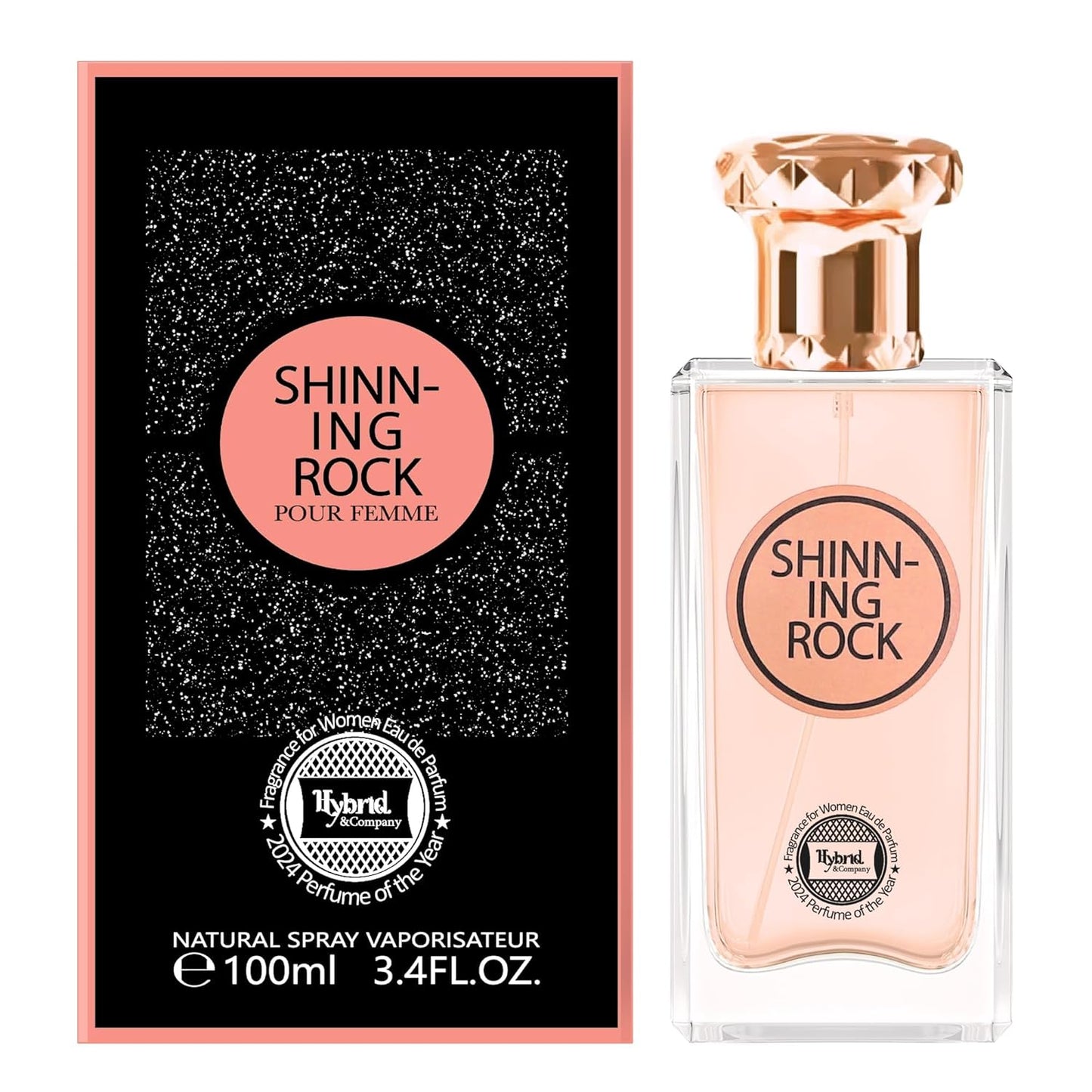 Hybrid & Company Women Shinning Rock Pour Femme Eau De Parfum Vaporisateur Natural Spray 3.4 Fl Oz