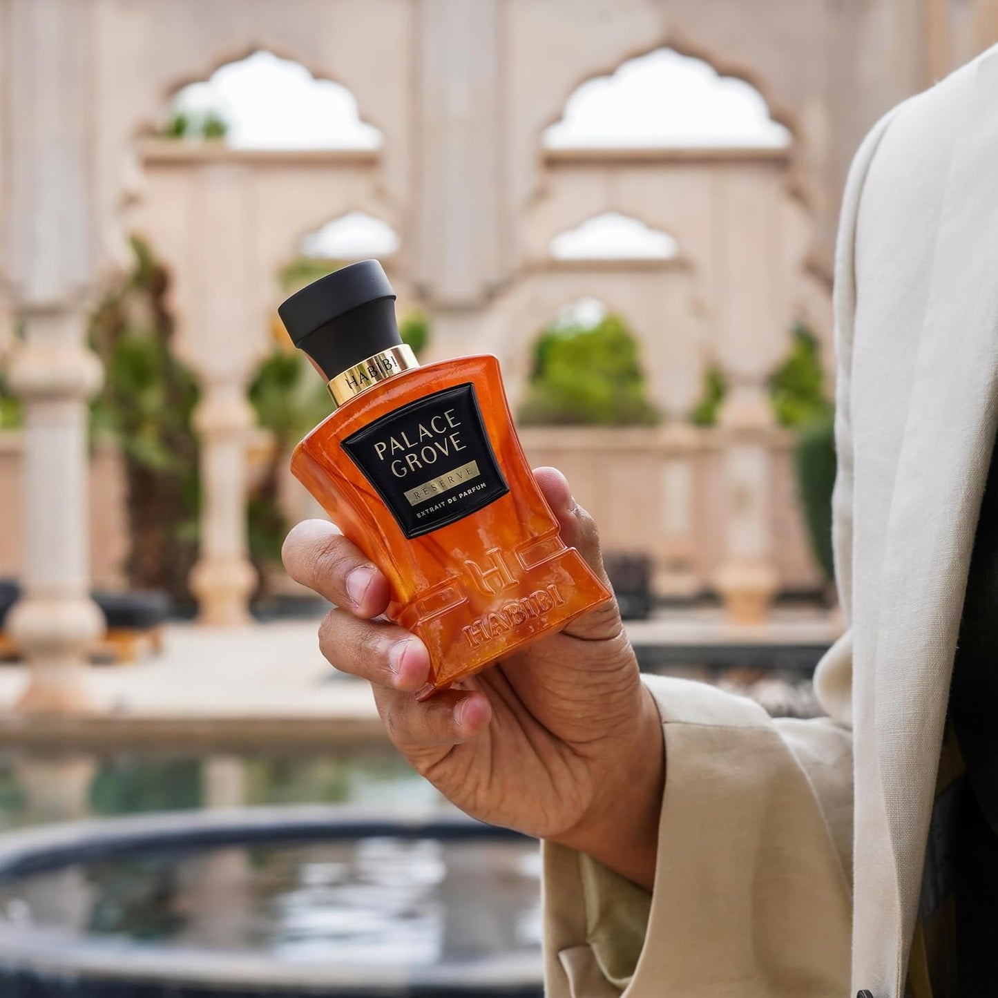 H HABIBI Palace Grove Extrait De Parfum – Cologne for Men & Perfume for Women, 2.5 oz Long Lasting Unisex Fragrance with Mandarin & Vanilla, Arabian Scent