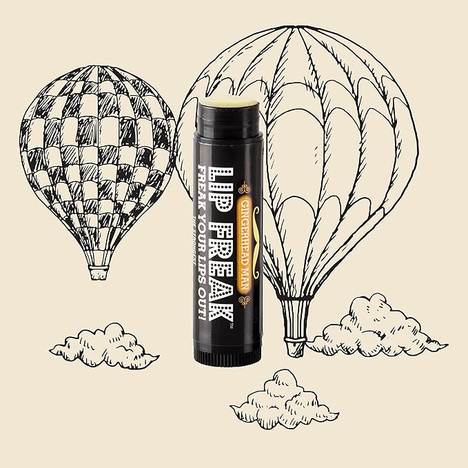 Doctor Lip Bang's BUZZING Lip Balm | Lip Freak | 100% All Natural | Cruelty Free | Flavoured Lip Freak (GingerHead Man)