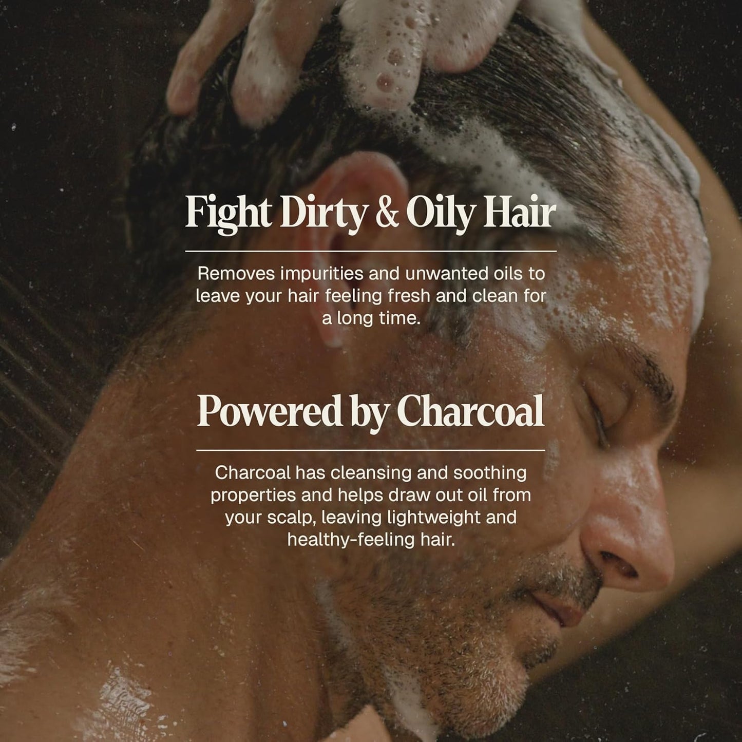 Black Wolf Mens Shampoo for Oily Hair, 12 Fl Oz - Charcoal-Infused Oil Control Shampoo with Moisturizing & Deep Cleansing Formula Hydrates & Nourishes Scalp - Daily Hair Care for Men