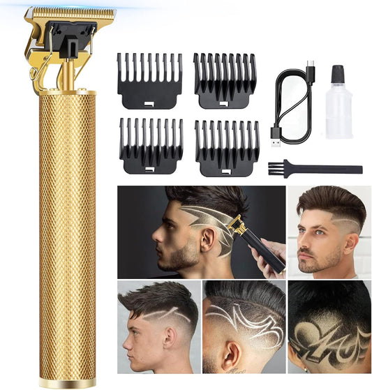 candyfouse Hair Clippers for Men, Rechargeable Beard Trimmer with 4 Limit Combs, Grooming Kit for Barbers Haircut, USB Type-C Charging, Professional Shaver Gifts