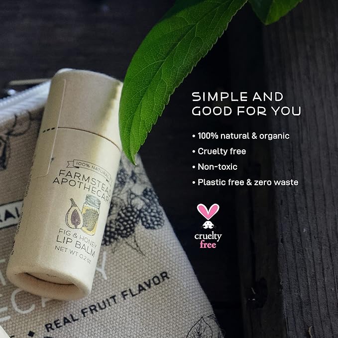 Farmstead Apothecary Lip Balm (Fig & Honey, 1 Pack)
