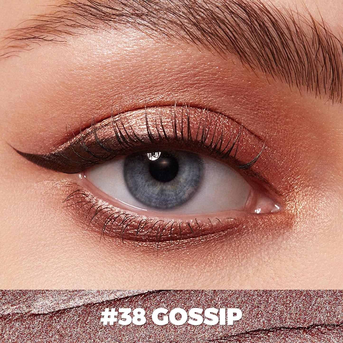 FOCALLURE Shimmer and Matte Cream Eyeshadow Stick,Smooth Brilliant Eye Brightener Pencil for Women,Long Lasting Waterproof Eye Shadow and Liners Makeup,GOSSIP