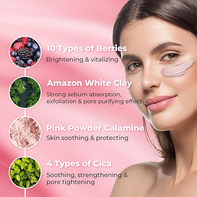 Aperire Pore Clay Mask Very Pretty Calamine Deep Clean, Sensitive Skin Oily Acne 4.2 oz