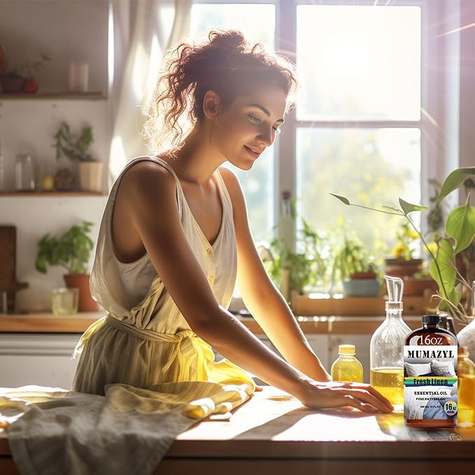 Fresh Linen Essential Oil, Fresh Linen Oil 16 Fl Oz 480ML for Diffuser Humidifier Yoga Cleaning DIY Candle Soap Making Fragrance Oils