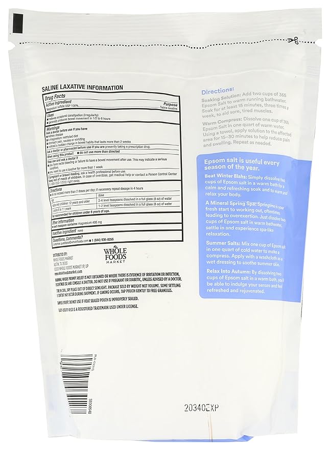 365 by Whole Foods Market, Epsom Salt, 64 Ounce