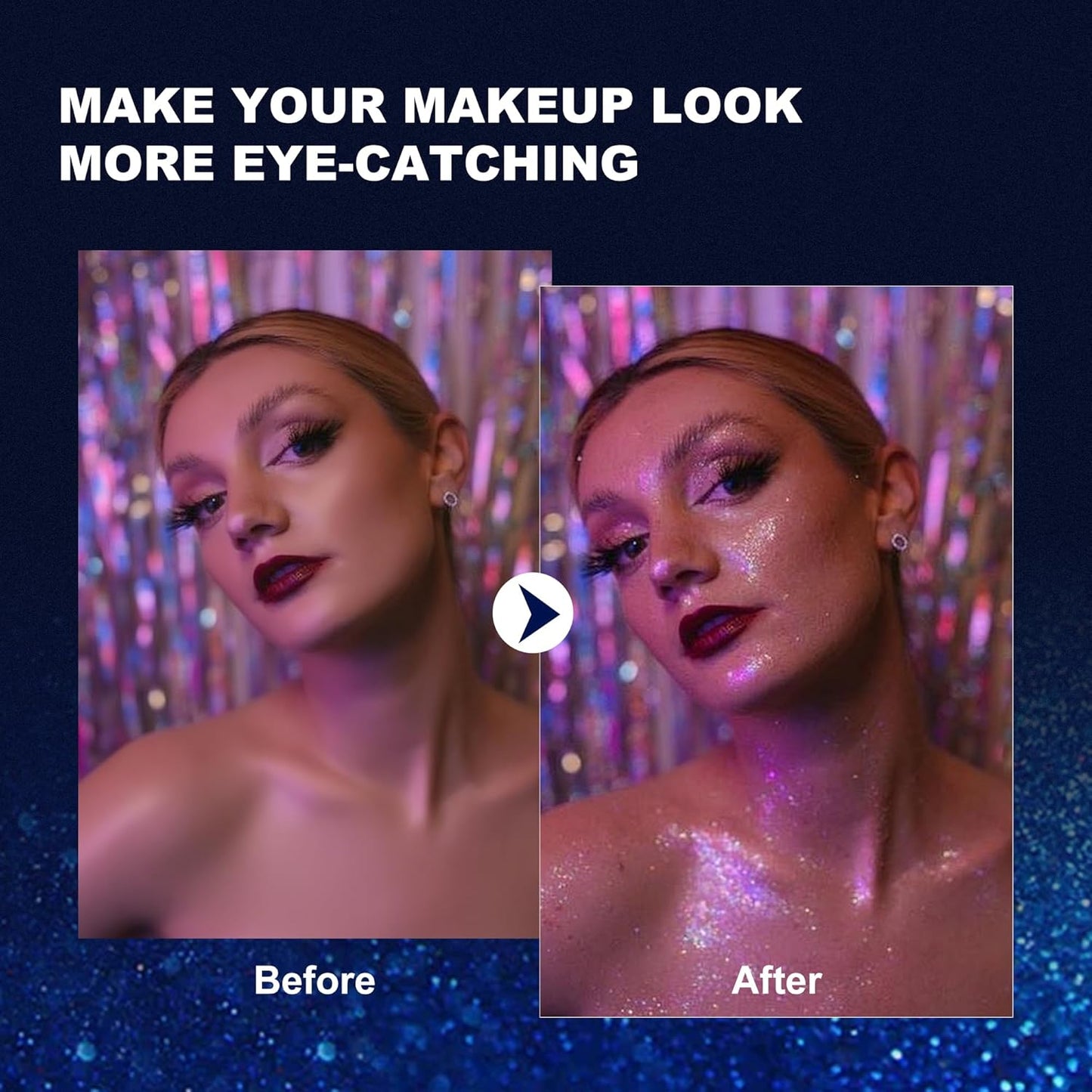 Body Glitter Spray, Glitter Spray for Hair Clothes and Body, Holographic Silver Glitter Hairspray for Grils – Festival, Rave, Prom, Stage, Nightclub, Cosplay Party Makeup 60ML