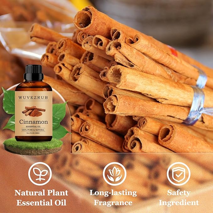 Cinnamon Essential Oils 120ML, Pure Cinnamon Essential Oil for Aromatherapy Diffuser - 4 Fl Oz