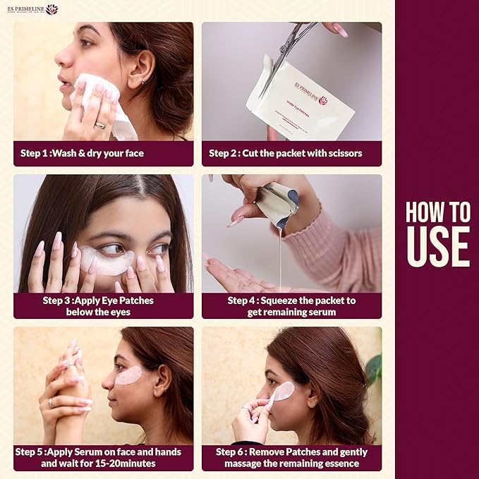 Under Eye Patches Booster Pomegranate &10ml Serum –12 Pairs for Puffy Eyes Dark Circles Eye Bags Anti-Wrinkle Collagen Retinol Anti Aging Hydrating Birthday Gift