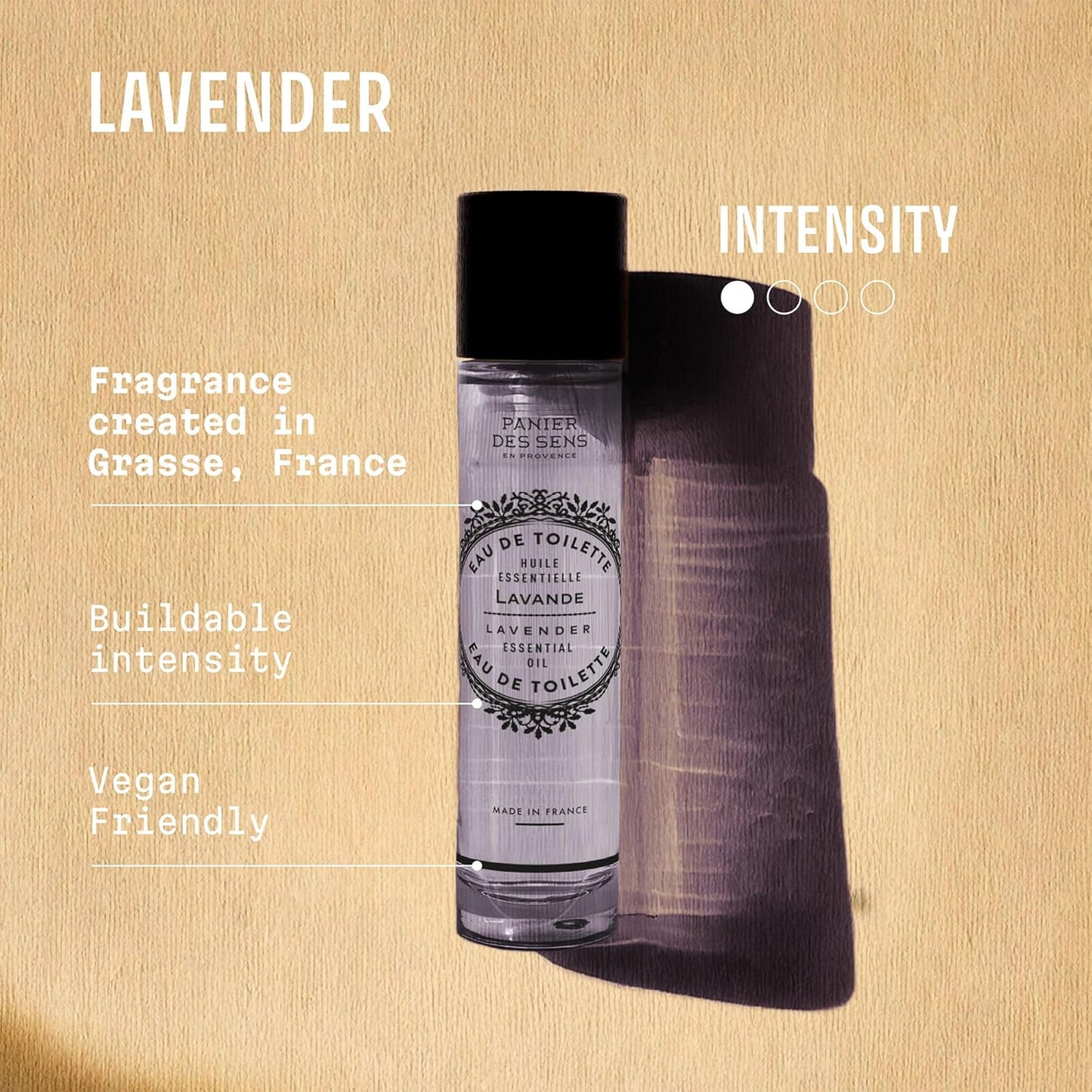 Panier des Sens - Lavender Eau de Toilette 1.7 Floz - Floral & Relaxing Fragrance - Daily Light Perfume for Women - Parfum Crafted in Grasse France - Gifts for Her - Elegant Packaging