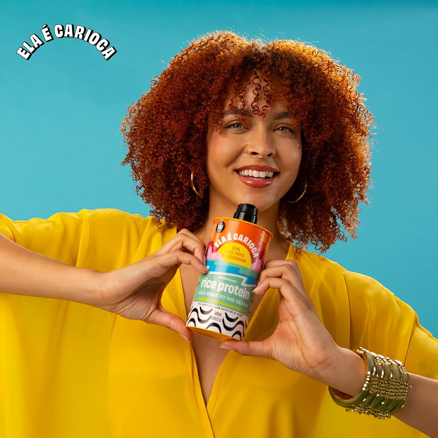 Lola From Rio - Ela E Carioca - Leave-in Protein For All Hair Types, Instantly Detangles, Restores Manageability, Nourishes, Protection from UV Rays, Hard Waters, and Post Exercise Sweat 17.64 Fl Oz