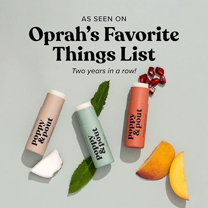 Poppy & Pout Island Coconut Jumbo Lip Balm | All Natural Lip Balms & Moisturizers | Hydrates with Beeswax, Vitamin E, Organic Coconut Oil | Cruelty-Free | Lip Balm in Recyclable Cardboard Tube