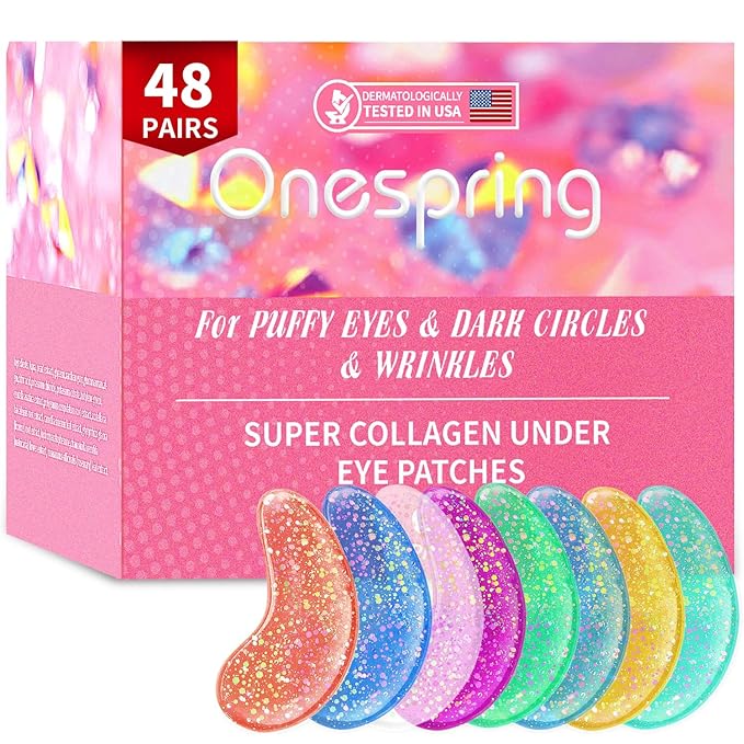 Eye Masks (48 Pairs) - Face Masks Skincare, Undereye Patches for Puffy Eyes, Dark Circles, Wrinkles, Collagen Eye Gels for Bridesmaid - Gifts for Women, Bachelorette Party Favors