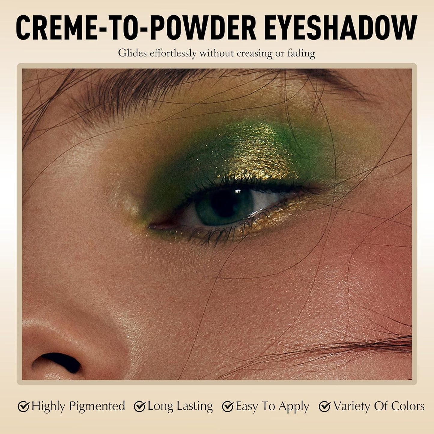 Glitter Eyeshadow Stick - Mint Green Shimmer Long Lasting Cream Eye Shadow Pencil Buildable Sparkling Face Highlighter Makeup, Lightweight Waterproof & Smudge Proof for Easy Application