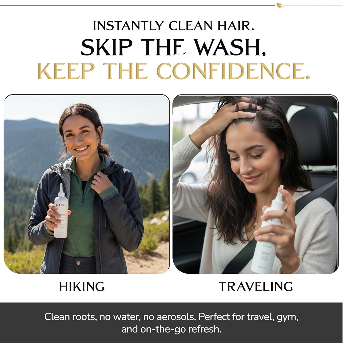 DARCASE Premium Dry Shampoo for Women - Non Aerosol Dry Shampoo Powder - Talc-Free & Hair Refreshing Powder Shampoo for Men & Women - For All Hair Types - 6.5oz - Rosemary