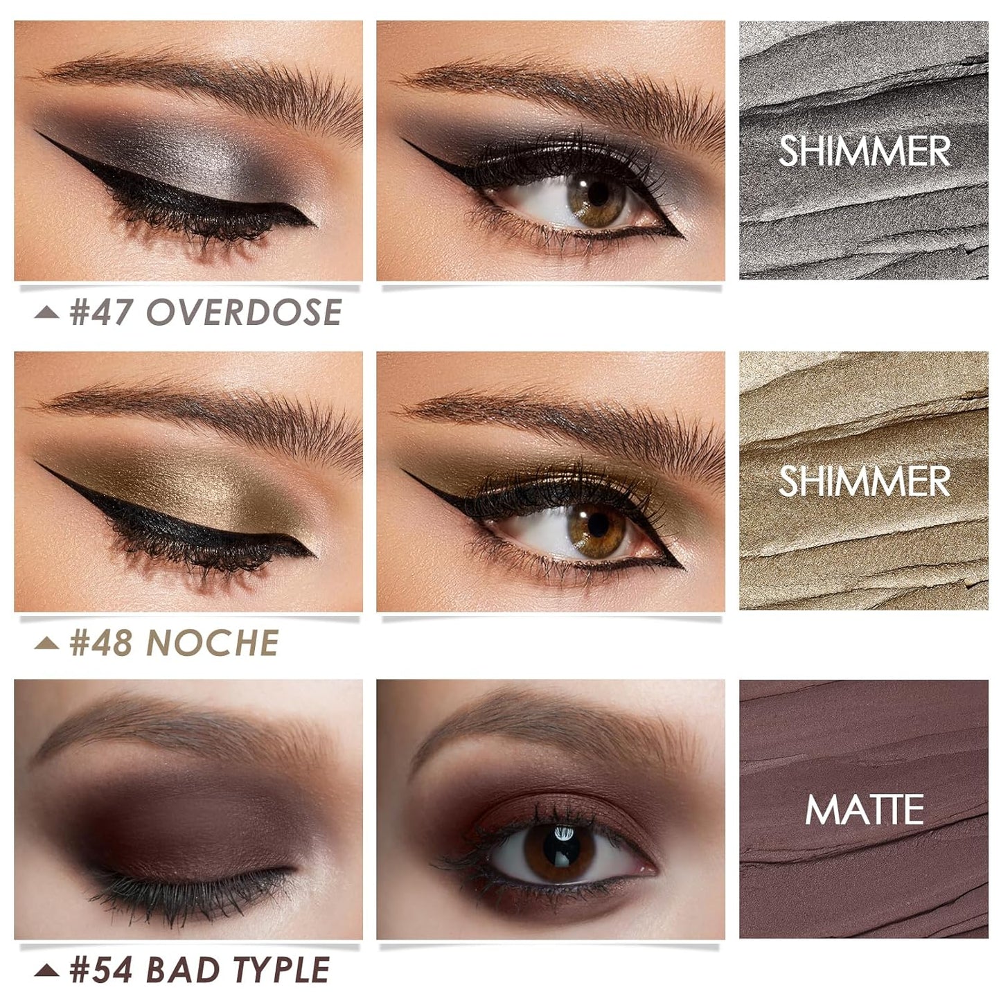 FOCALLURE 3PCS Cream Eyeshadow Stick Sets,Matte and Shimmer Eye Brightener, High Pigmented Crease-proof Pencil,Long Lasting Eye Shadow Highlighter Makeup,Buried Moonlight