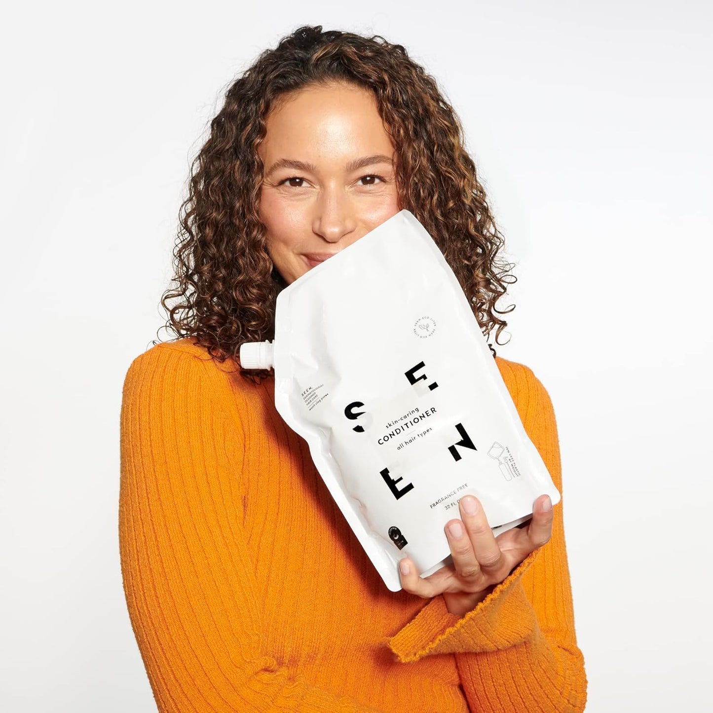 SEEN Deeper Conditioner Eco-Refill, Fragrance Free - Non-Comedogenic & Hair Conditioner- Dermatologist-Developed - Safe for Sensitive & Acne Prone Skin