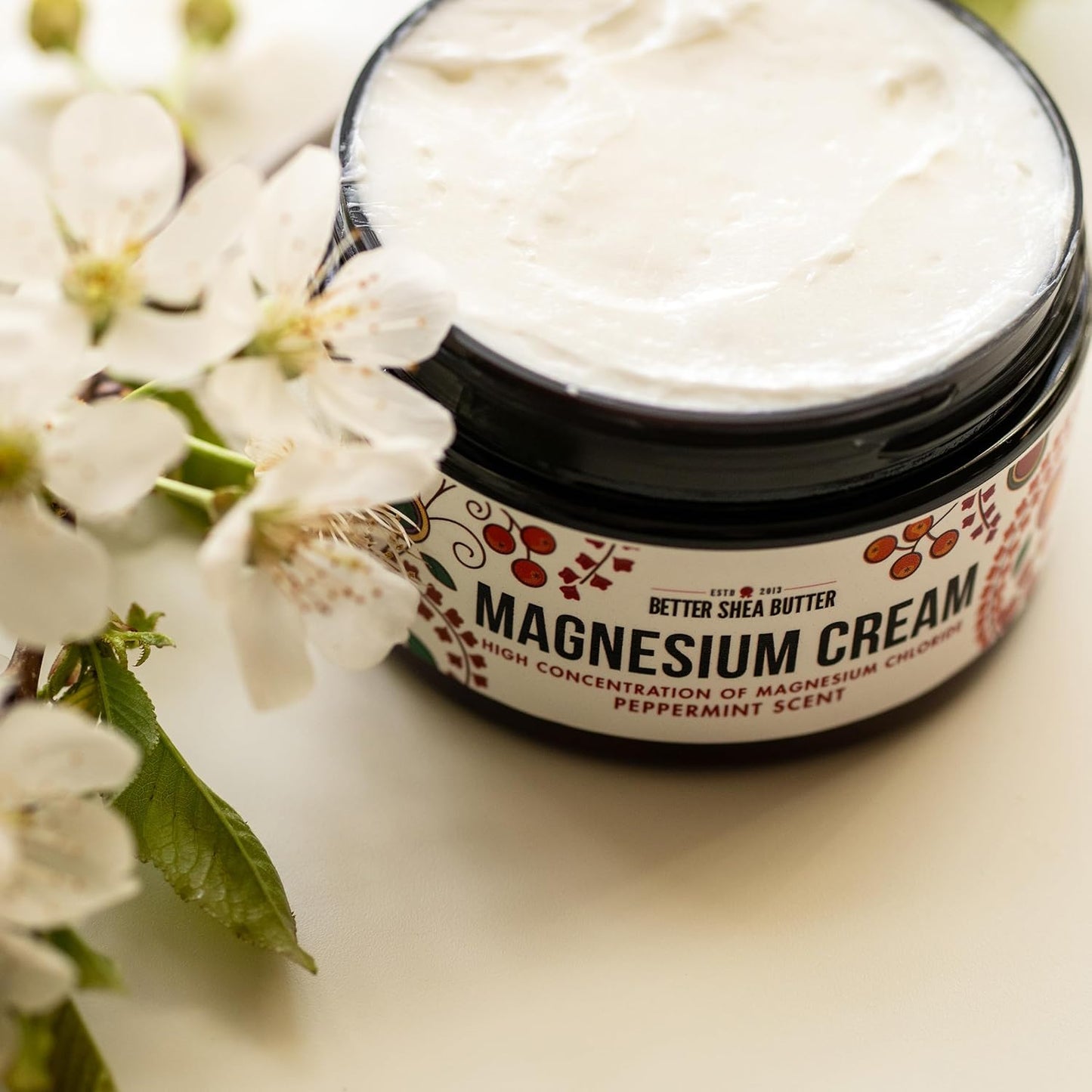 Better Shea Butter Magnesium Cream for Feet | Peppermint | Relieves Muscle Tension and Cramps | Night Lotion for Pregnancy, Kids and Babies | Organic and Natural Ingredients