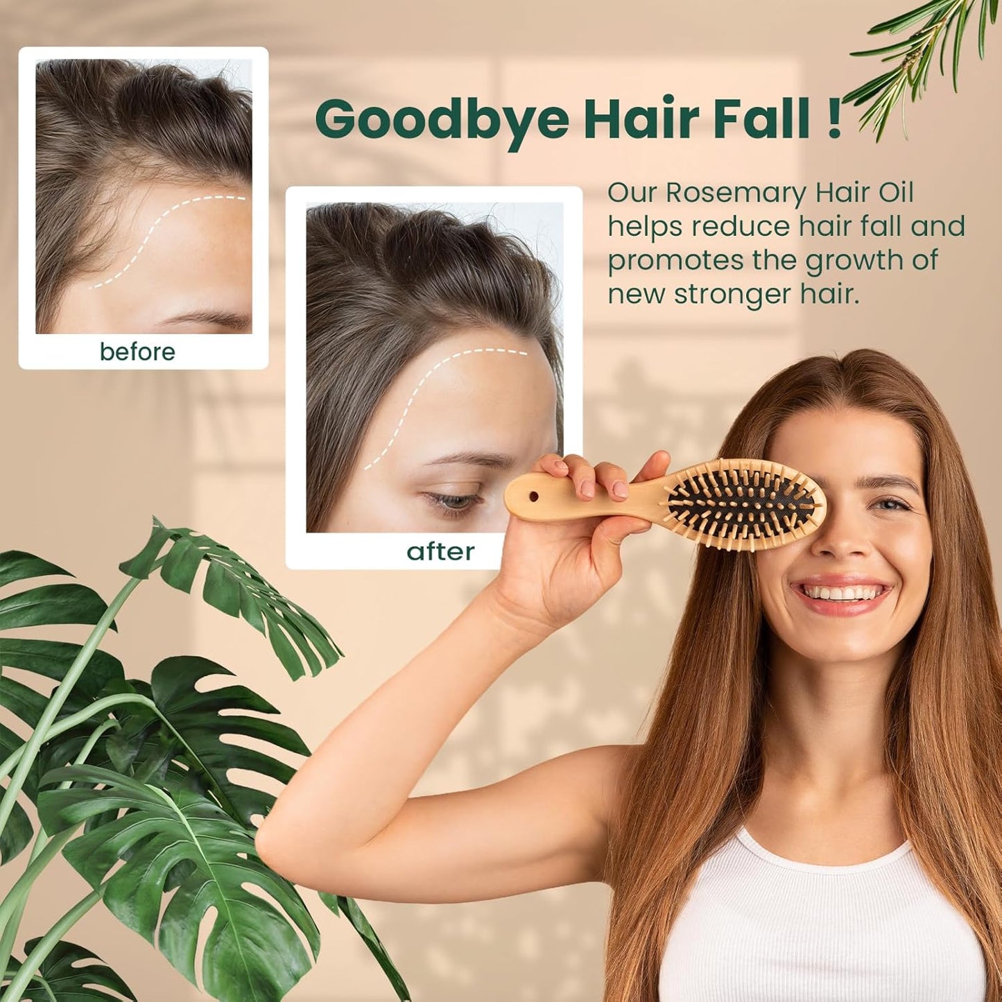 Natural Riches 100% Pure Premium Rosemary Oil For Hair Growth Infused With Biotin & Vitamin E Jojoba & Castor Oil Hair Strengthening Treatment | Nourishing & Volumizing | Non GMO Verified 8 Fl oz.