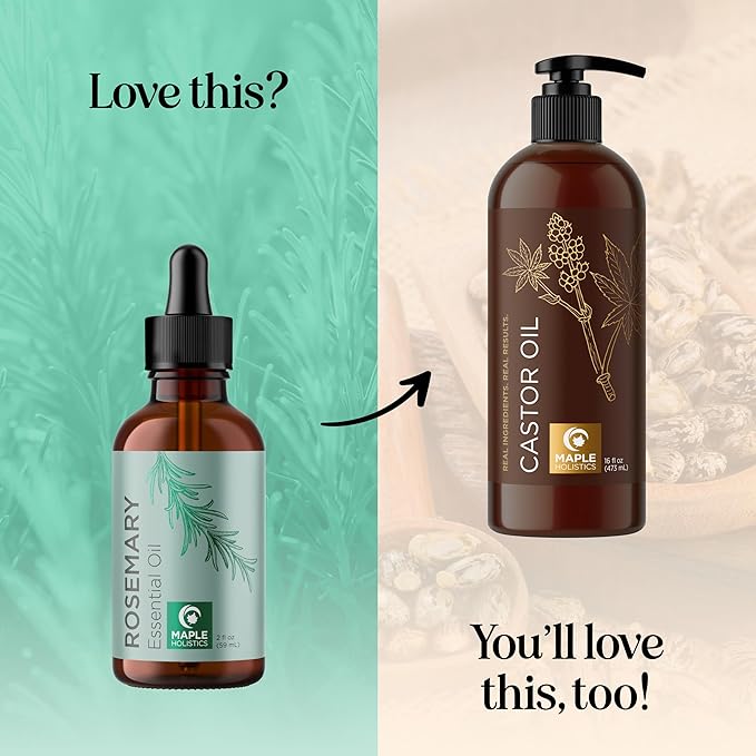 Pure Rosemary Oil for Hair Care - Volumizing Aromatherapy Rosemary Essential Oil for Diffuser Plus Hair Skin and Nail Care - Nourishing Rosemary Hair Oil for Enhanced Shine and Dry Scalp Care (2oz)