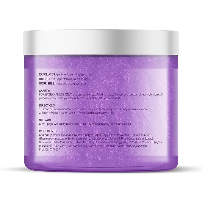 Botanic Hearth Dreamy Lavender Body Scrub 8.8 fl oz - Gently Exfoliates and Moisturizes Skin, Infused with Natural Lavender Oil and Essential Nutrients for Smooth and Radiant Skin