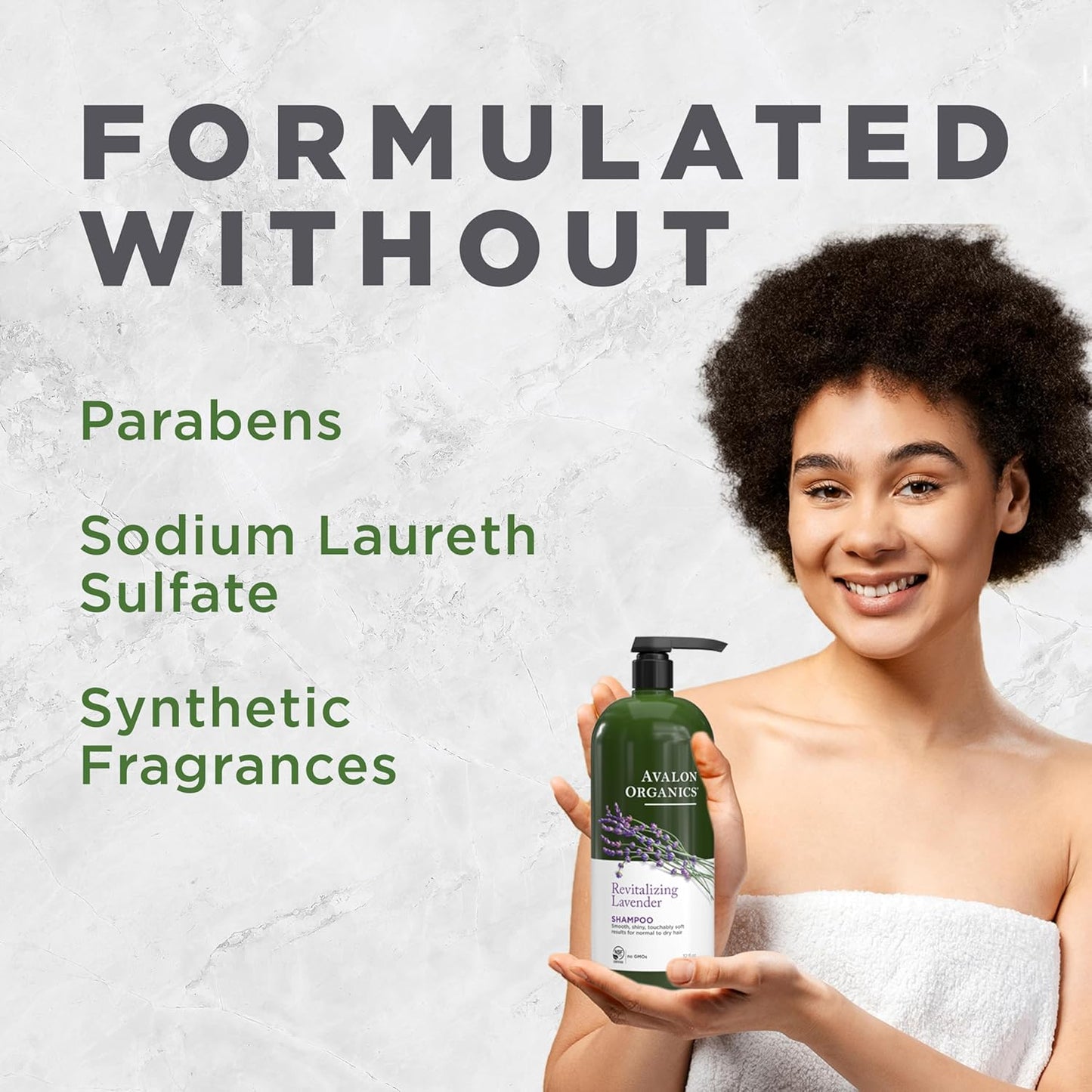 Avalon Organics Revitalizing Lavender Shampoo, For Smooth, Shiny, Touchably Soft Hair For Normal To Dry Hair, 11 Fluid Ounces