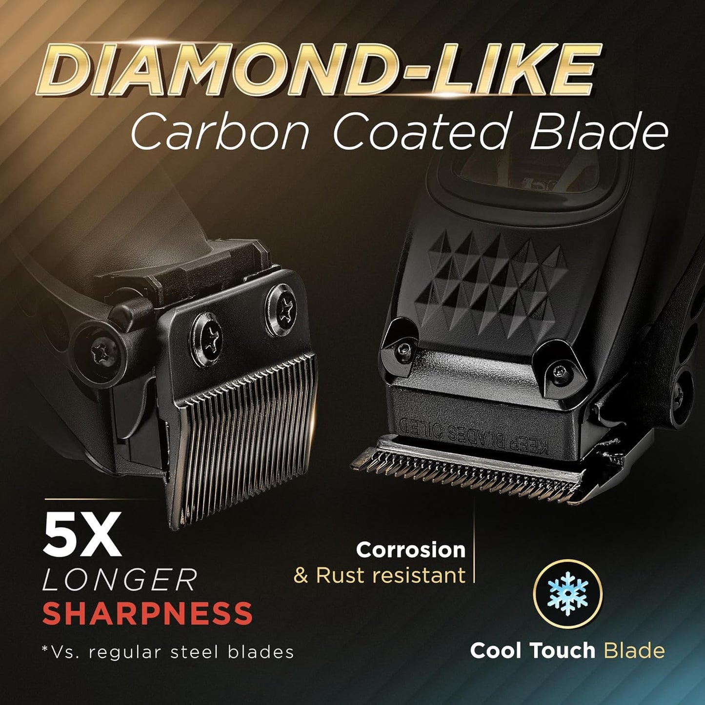 Fagaci Professional Hair Clippers for Men with DLC Blades and High Torque, Vector Motor 12000 RPM Professional Barber Clippers Cordless, Mens Hair Clipper Cordless Set