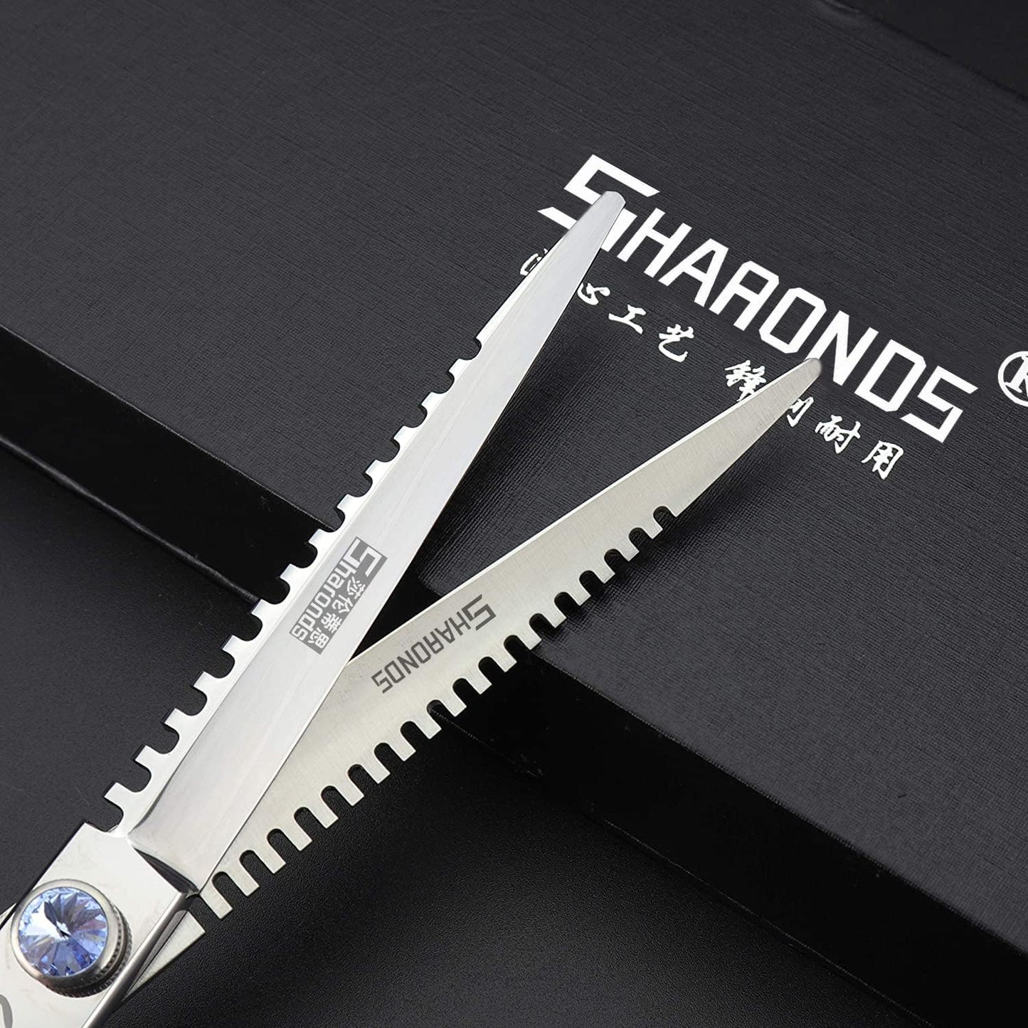 7" 7.5" 8"9" Professional Hairdressing Scissors Barber Salon Hair Cutting Dragon Shears (Large). (7 inch 2pc-B)