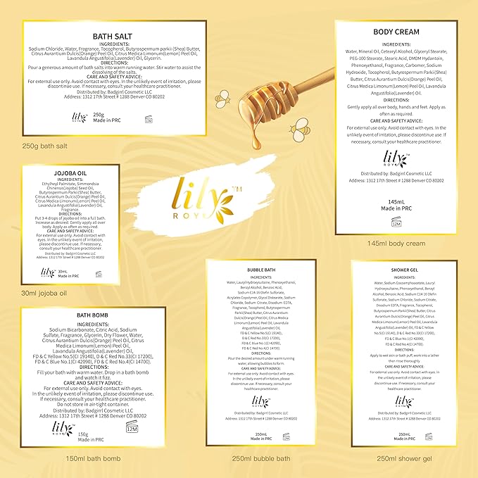 Mothers Day Gifts for Mom - 7-Piece Honey Almond Spa Gift Set for Women, Bath & Body Gift Set, Bath Collection with Bath Bomb & More | Christmas, Birthday Gifts for Her, All Occasion Holiday Present