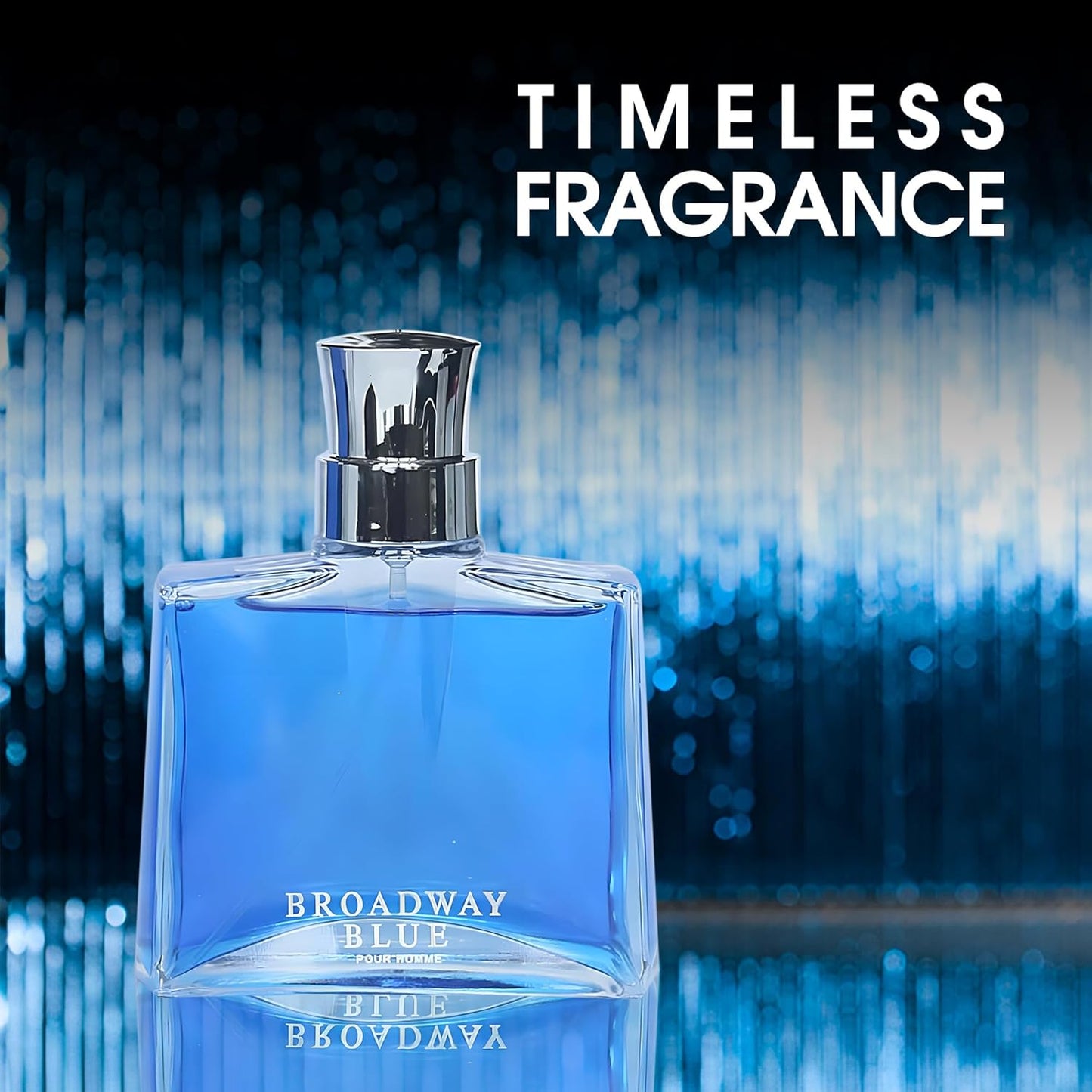 Broadway Blue Men's Cologne–Bold & Sophisticated Scent with Citrus, Spice, and Woody Notes – Long Lasting Fragrance for All Occasions