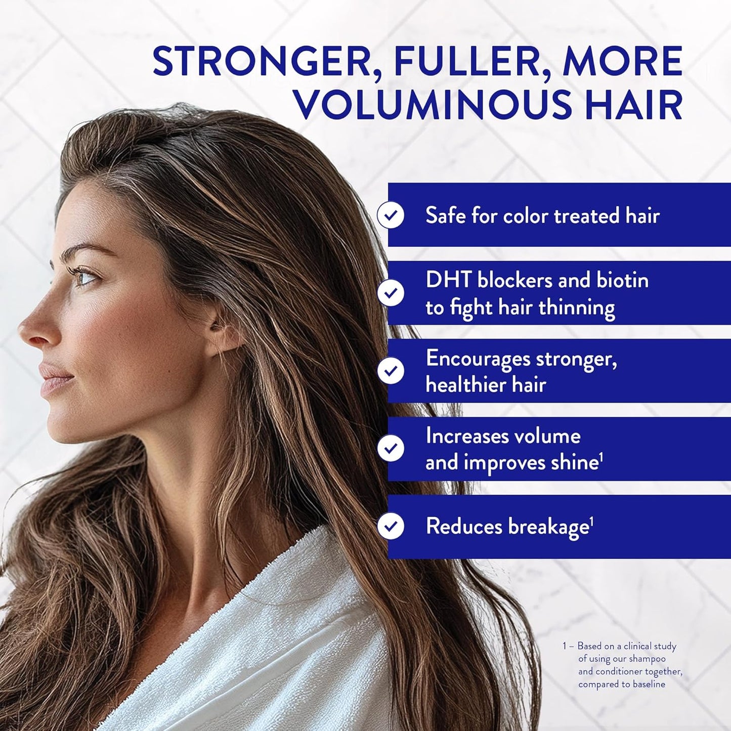 Routine Wellness Anti-Thinning Shampoo for Thinning Hair - Biotin DHT Blocker Women & Men - Color Safe Shampoo for Hair Loss & Healthy Hair - Coconut & Vanilla 14oz (Pack of 2)