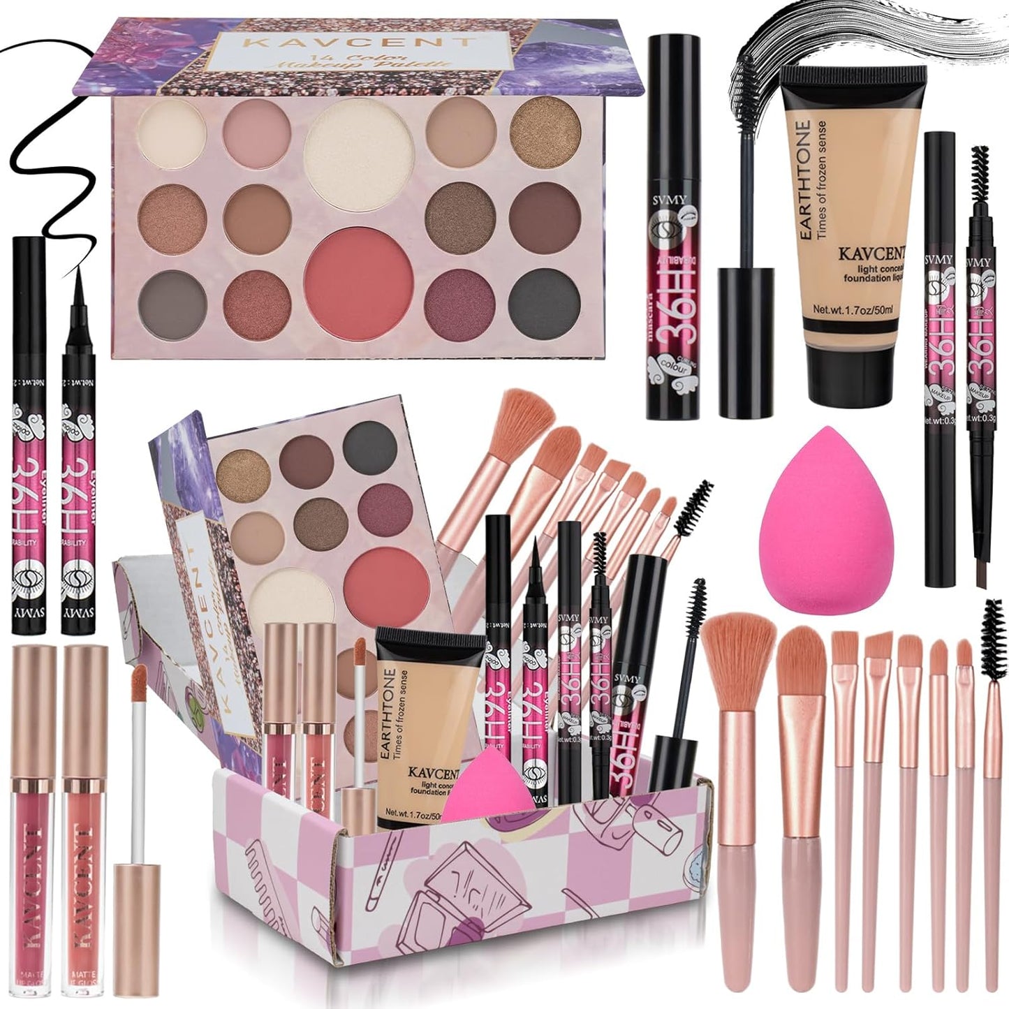 Makeup Kit for Women Teen Girls Full Kit Makeup Sets for Teens Eyeshadow Makeup Gift Set fo Women Teenagers Christmas Makeup Kits for Teens