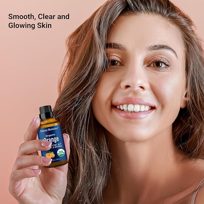 Organic Orange Essential Oil 30 ml - Pure, Natural Sweet Orange Oil for Diffusers, Aromatherapy & Skin Care - Undiluted, Cold Pressed Citrus Oils - Nexon Botanics