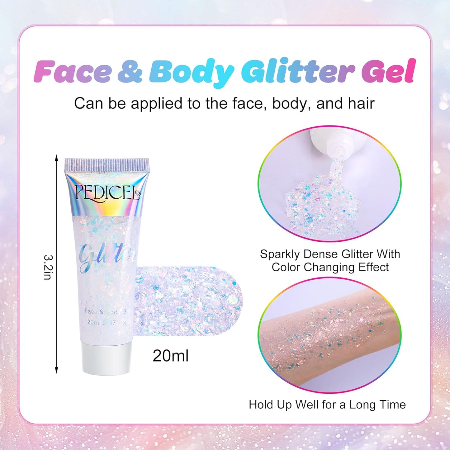 Wehhbtye 7 Pcs Mermaid Hair Clips Face Gems Glitter, Starfish Hair Clip Glitter Stickers and Gel, Mermaid Costume Accessories Set for Women Girl Cosplay Halloween Beach Theme Party Supplies