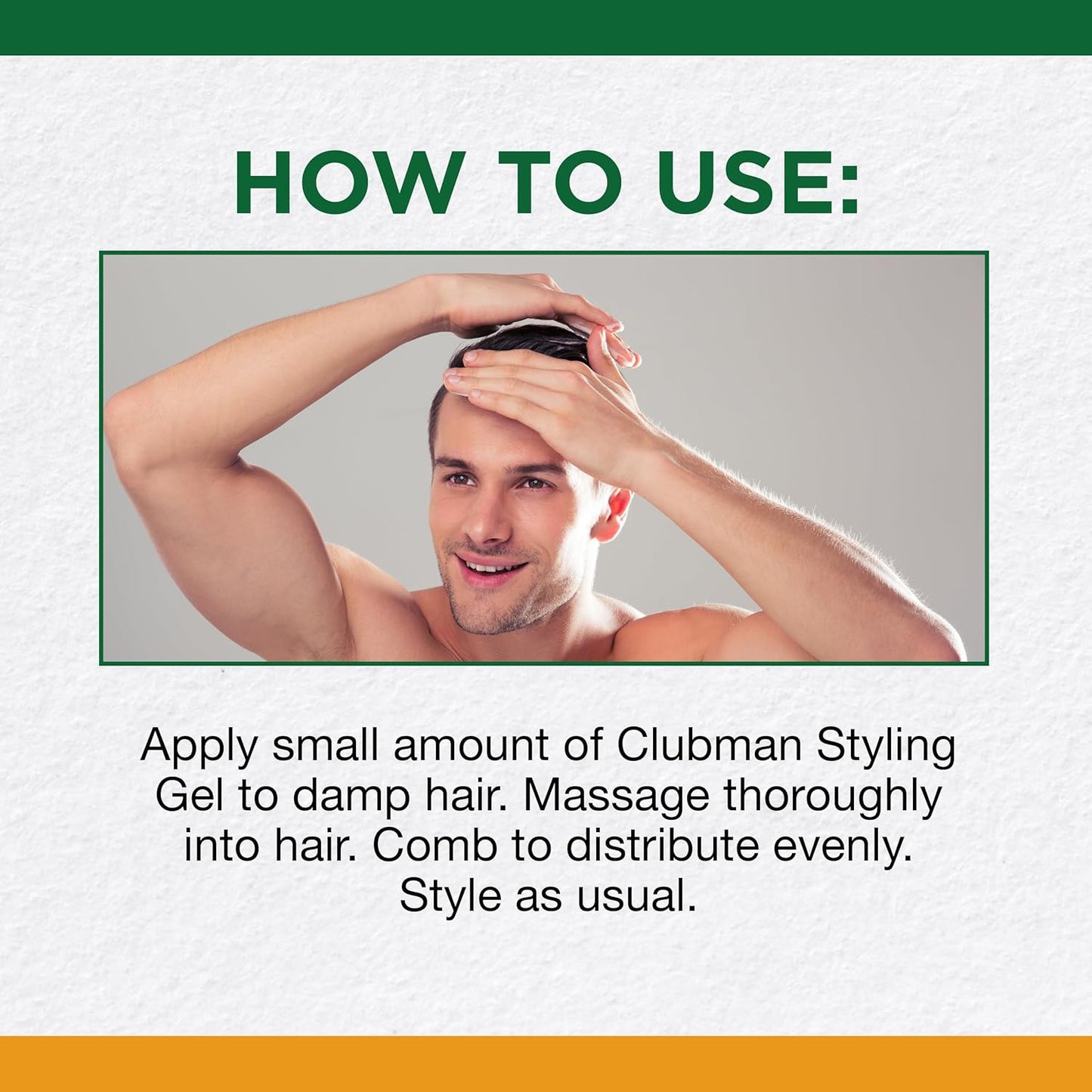 Clubman Pinaud Hair Styling Gel - Hard to Hold & High Shine Hair Gel for Men, Alcohol-Free Formula, Men's Grooming, 16 oz