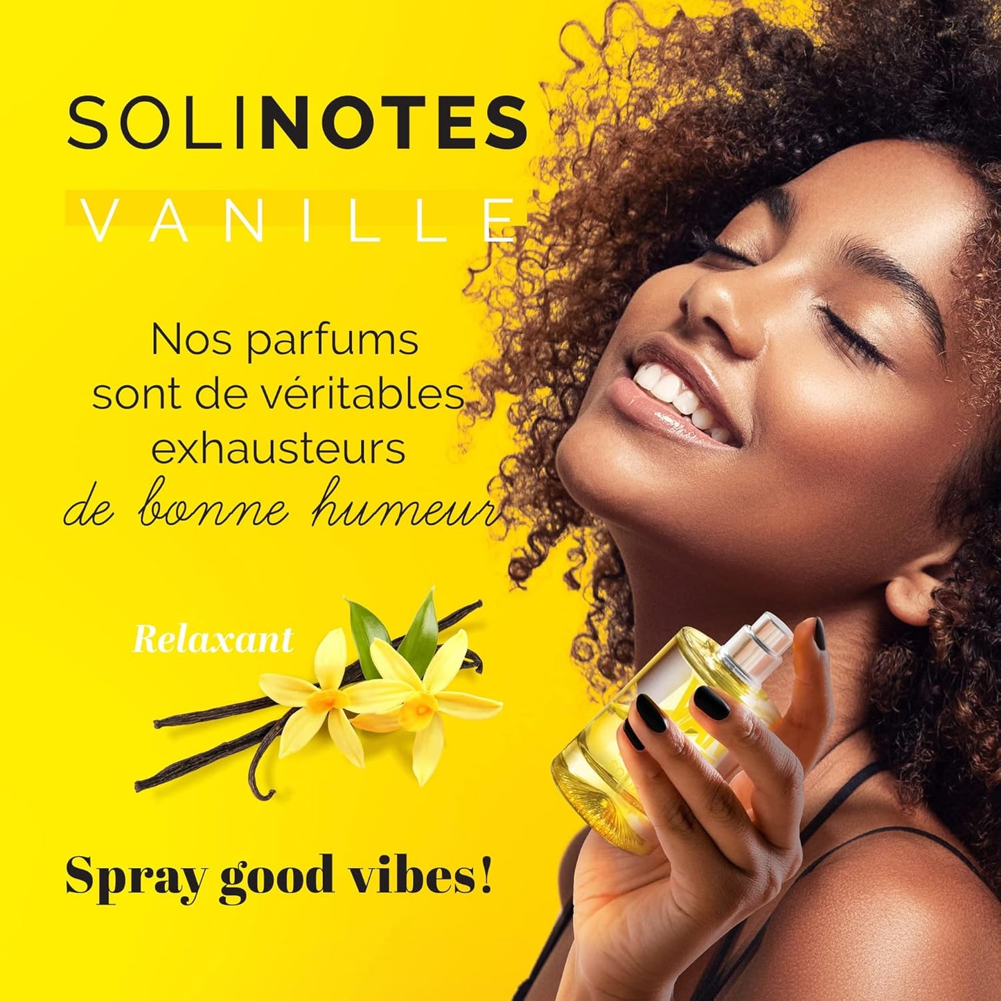 Solinotes Vanilla Perfume for Women & Men, 1.7 Fl Oz/ 50 ML Eau De Parfum, Delicate Floral and Soothing Scent with Premium Ingredients - Clean Perfume, Cruelty Free, Vegan, Made in France