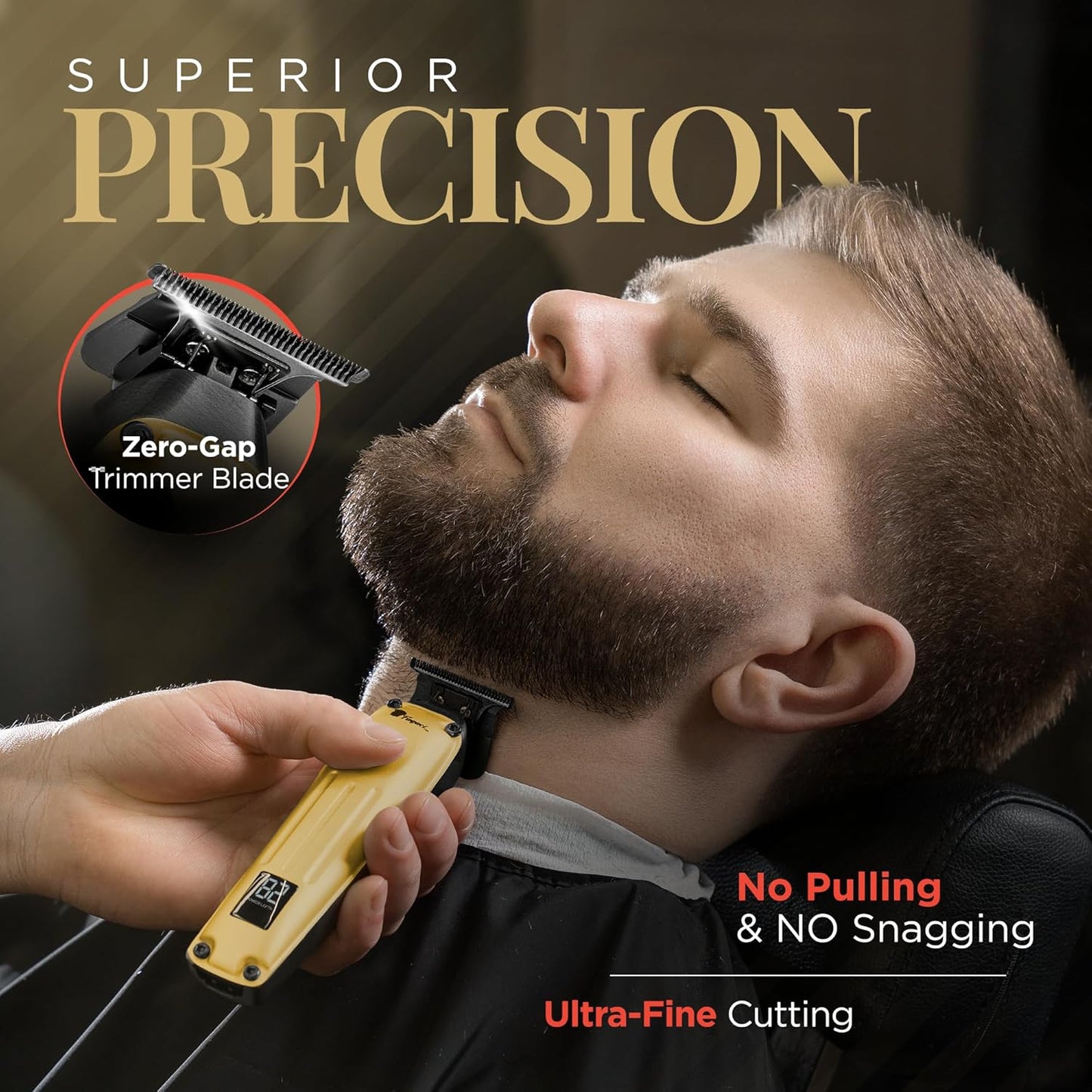 Fagaci Professional Hair Clippers for Men with Superior Precision, Brushless Motor Barber Clippers and Trimmers Set, 5X Longer Sharpness Hair Cutting Kit, Mens Haircut Cordless Clipper for Barber