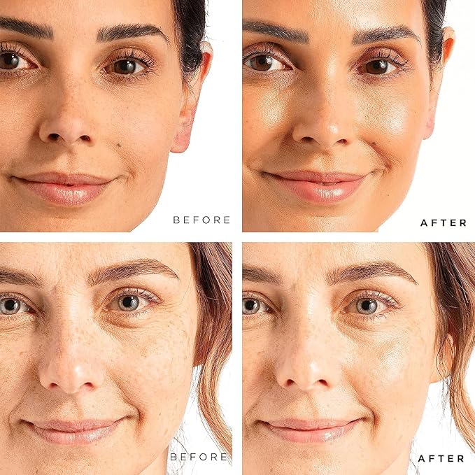 Tree of Life Beauty Facial Skin Care Set, Brightening, Firming, Hydrating, Dry Face, Dermatologist Tested - Vitamin C and Hyaluronic Acid Facial Serum - Skin Care Kit, 2 count of 1 Fl Oz