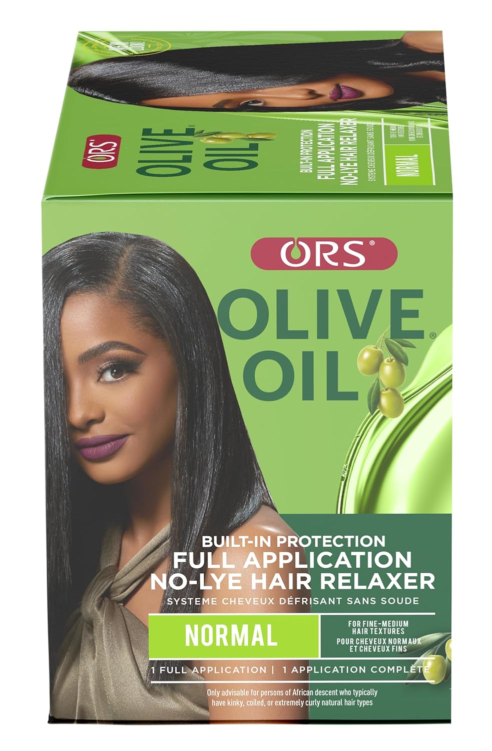 ORS Olive Oil Built-In Protection Full Application No-Lye Hair Relaxer Normal Strength (Pack of 3)