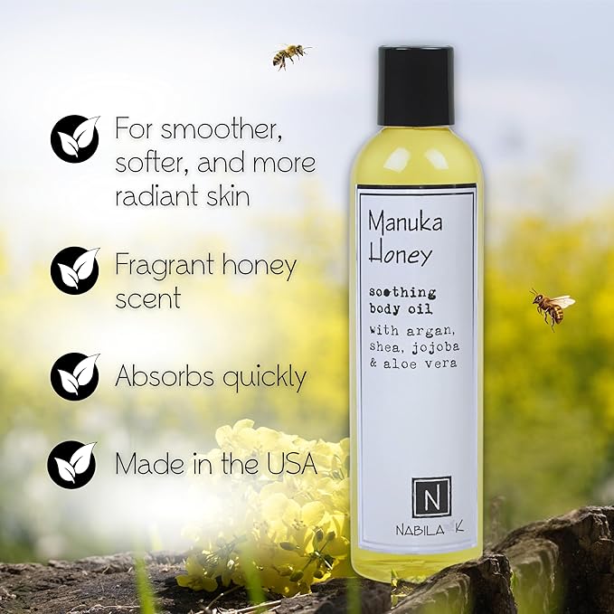 Nicotiana (Tobacco Flower Scent) Body Oil, 9 oz Moisturize & Nourish with Argan & Coconut Oil - Vitamin C Enriched - Naturally Derived, Vegan-Friendly