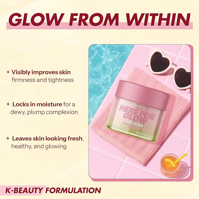 Collagen Night Cream - Dermatologist Tested, Korean Skin Care, Anti-Aging - Hydrating Moisturizer, Retains Moisture - Vegan, Non- GMO, Clean Beauty, 95% Natural - 1 Pack