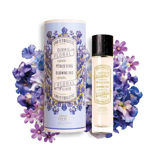 Panier des Sens - Iris Eau de Toilette 1.7 Floz - Musky & Powdery Fragrance - Daily Light Perfume for Women - Parfum Crafted in Grasse, France - Elegant Packaging Perfect Gifts for Her