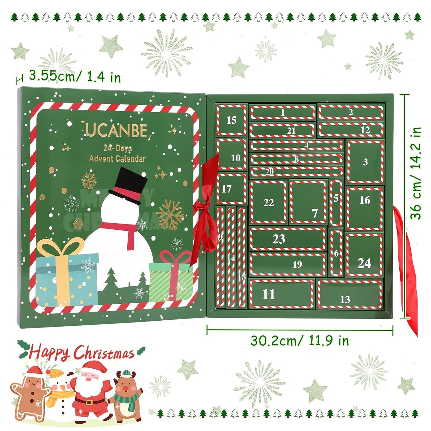 UCANBE Makeup Advent Calendar 2025 for Women Teens Girls, 24 Piece Christmas Holiday Gift Sets, Beauty & Cosmetic Surprises Countdown