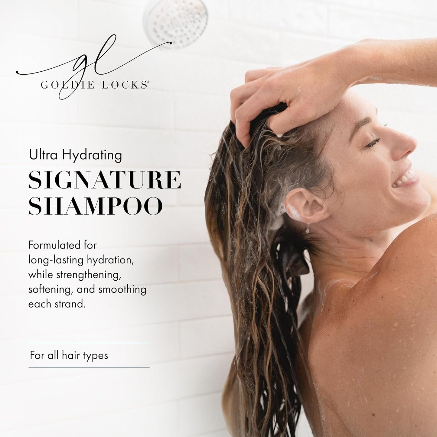 Goldie Locks Travel Size Ultra Hydrating Shampoo - 3.4 fl oz - Sulfate-Free Moisturizing Formula - Maintains Texture and Shine - Safe for Extensions and Color-Treated Hair - Protein-Free