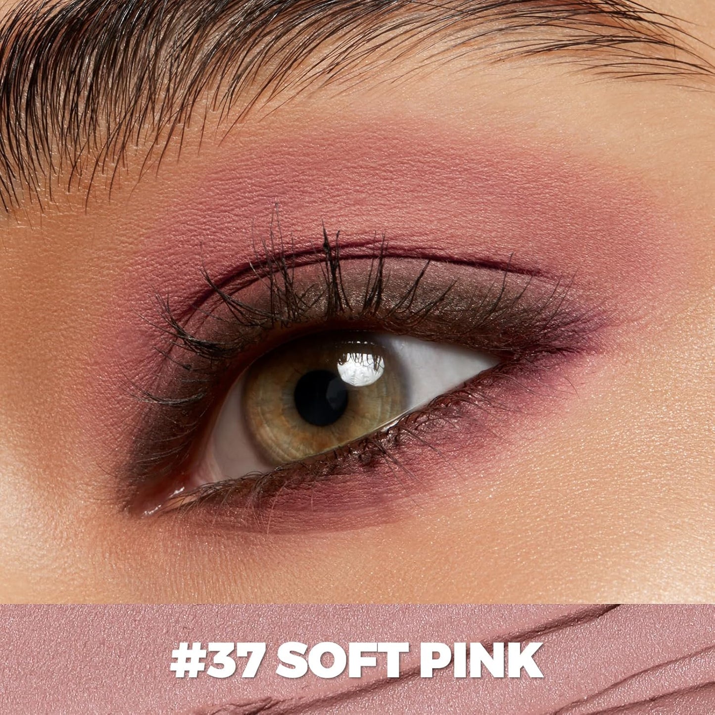 FOCALLURE Shimmer and Matte Cream Eyeshadow Stick,Smooth Brilliant Eye Brightener Pencil for Women,Long Lasting Waterproof Eye Shadow and Liners Makeup,SOFT PINK