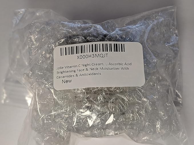Jolie Vitamin C Night Cream, L-Ascorbic Acid Brightening Face & Neck Moisturizer With Ceramides